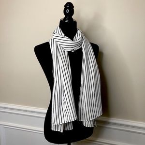 Brand New Pin Striped White Chiffon Hijab/Scarf